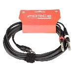 Кабель аудио FORCE FLC-38/31/8' TRS mini Jack - 2x1/4' TS Jack, стерео, используется для подключения смартфона к микшеру и аудио интерфейсу, диаметр 4,8 мм, длина 3 м, фото5