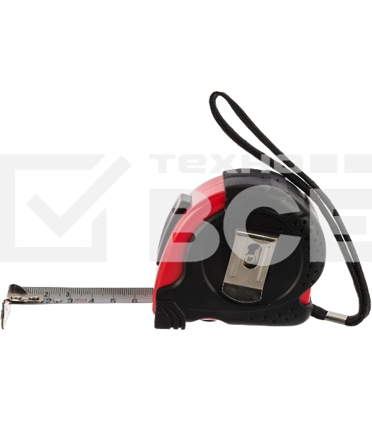 Рулетка Matrix Status magnet fixation, 5 м х 19 мм, обрезиненный корпус, зацеп с магнитом