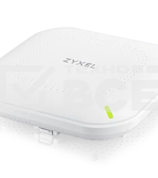 Точка доступа Zyxel NebulaFlex NWA90AX PRO, WiFi 6, 802.11a/b/g/n/ac/ax (2,4 и 5 ГГц), MU-MIMO, антенны 3x3, до 575+2400 Мбит/с, 1xLAN 2.5GE, PoE, защита от 4G/5G, БП в комплекте