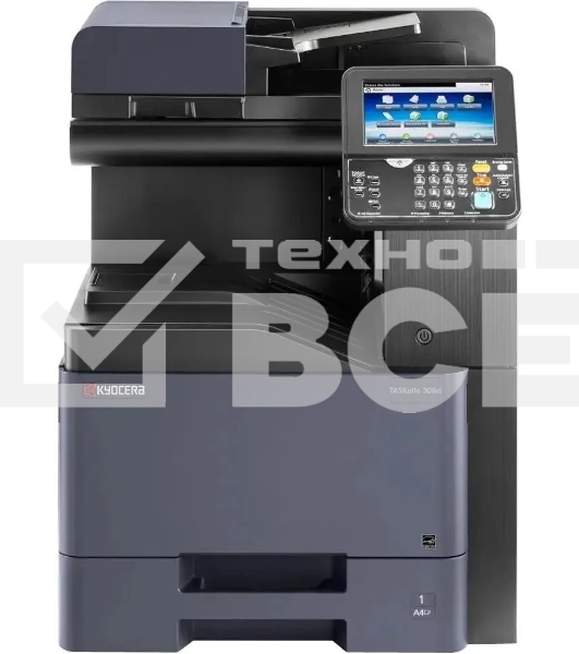 МФУ лазерный Kyocera TASKalfa 308ci (1102WL3NL0), A4, цветной, печ. до 30 стр/мин., скан. до 40 стр/мин (ч/б), 30 стр/мин (цв.), 1200 x 1200 dpi (печать) 600x600dpi (скан.), RJ-45, Air Print