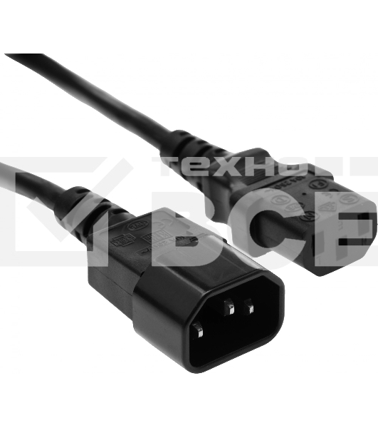 Кабель-удлинитель Premier 5-284 IEC C13 IEC C14 1.8м (5-284(0.5) 1.8) черный (Bulk)