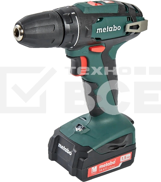 Дрель-шуруповерт аккумуляторная Metabo BS 14.4 602206550, Аккумуляторный, 14.4В, 2 АКБ, Кейс