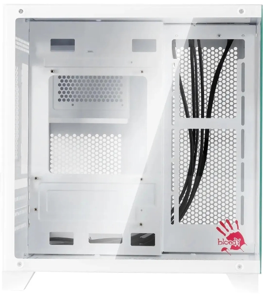 Компьютерный корпус Bloody BD-CC105 белый без БП mATX 5x120мм 1xUSB 2.0 1xUSB 3.0 audio bott PSU