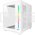 Компьютерный корпус Ginzzu V420 RGb подсветка, закаленное стекло 1*USB 3.0,1*USB 2.0, AU белый mATX, фото 1