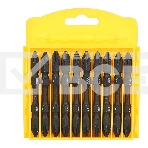 Набор двухсторонних торсионных бит для ударных шуруповертов 10 шт Deli DL252202 PH2x65мм, сталь S2, пласт.кейс, фото2