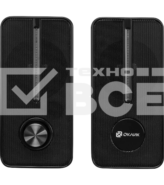 Акустическая система Оклик OK-120U 2.0 черный 6Вт
