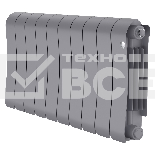 Радиатор биметаллический Royal Thermo Infinity 300 Silver Satin - 10 секц.