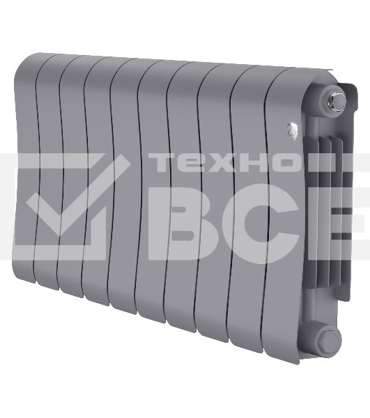 Радиатор биметаллический Royal Thermo Infinity 300 Silver Satin - 10 секц.