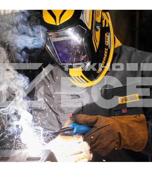 Щиток защитный лицевой (маска сварщика) Denzel F10, см. окно 100х96, Real Color, DIN 4-8/9-13