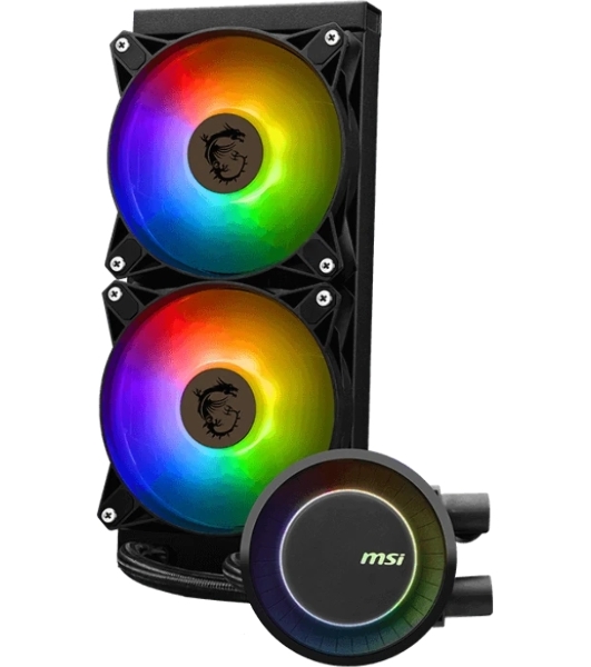 Система жидкостного охлаждения MSI MAG CORELIQUID E240 2x ARGB Fan LGA 1200/1700 AM5/AM4 (306-7ZW5E17-C24)