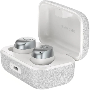 Наушники TWS Sennheiser Momentum True Wireless 4 серебристый/белый, внутриканальные, Bluetooth, активное шумоподавление, до 7.5 ч