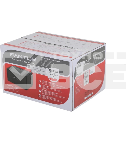 Принтер лазерный Pantum P2500NW, A4, ч/б, печ. до 22 стр/мин., 1200 x 1200 dpi, USB, RJ-45, Wi-Fi, Air Print