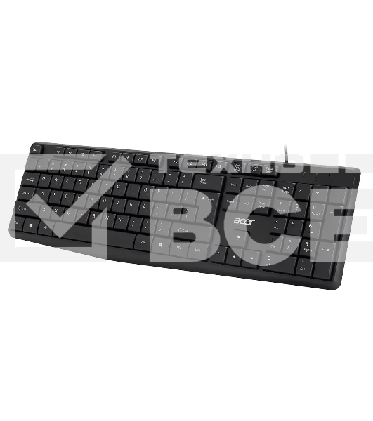 Клавиатура Acer OKW121 (ZL.KBDEE.00B) проводная, USB, черный