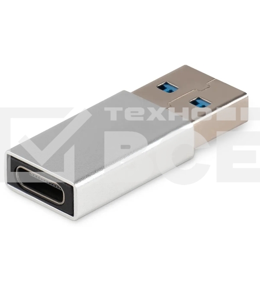 Адаптер Buro ver3.0 USB A(m) USB Type-C (f) (BU-USB3-AM-CF) серебристый