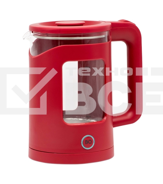 Чайник BQ KT2000G Red. Мощность: 1500 Вт, Максимальный объем: 1.5 л