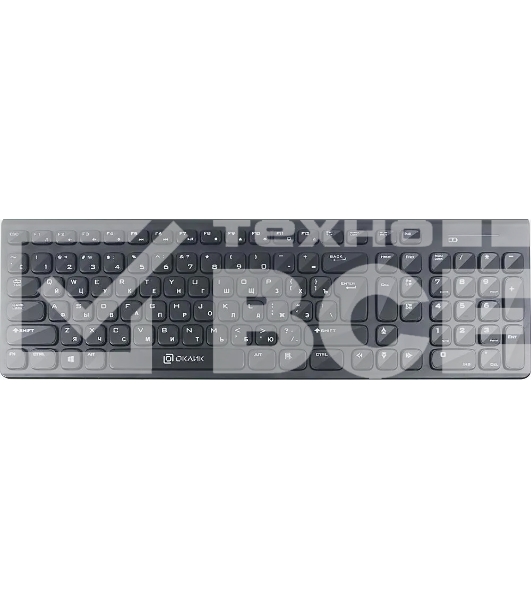 Комплект (клавиатура+мышь) OKLICK 220M, USB, беспроводной, черный