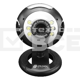 Веб-камера Оклик OK-C8825 черный 0.3Mpix (640x480) USB2.0 с микрофоном