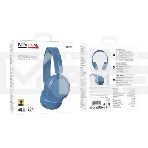 Беспроводные/проводные наушники Borofone BO37 синий, накладные, Bluetooth + проводной, складная конструкция, микрофон, до 25 ч, фото3