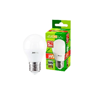 Лампа светодиодная JazzWay PLED-ECO-G45 5Вт шар 3000К теплый белый E27 400лм 220-240В
