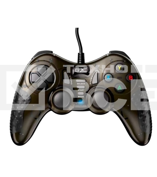 Геймпад проводной Genius GX-19UV/для ПК и PlayStation3, PlayStation4/19 кнопок/2 вибромотора/2 мини-джойстика/кабель1.8м/темно-медный (31610003400)