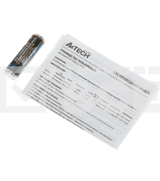 Мышь беспроводная A4Tech G3-330NS черный, 1200 dpi, радиоканал, USB, кнопки - 3