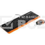 Комплект клавиатура+мышь A4Tech FStyler F1010 проводной, USB, 1600 DPI, чёрный/оранжевый, фото20