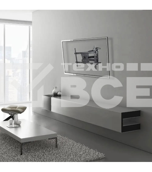 Кронштейн для телевизора Arm Media COBRA-60 черный, 32'-65' макс. 45 кг, настенный, поворотно-выдвижной и наклонный