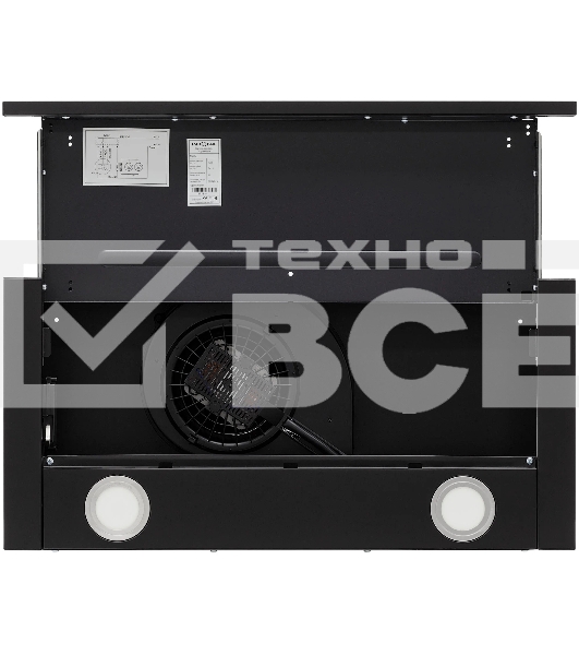 Вытяжка кухонная Krona KAMILLA T 600 BLACK (1 мотор)