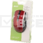 Мышь беспроводная Acer OMR032 черный/красный, 1600 dpi, радиоканал, USB, кнопки - 4, фото2