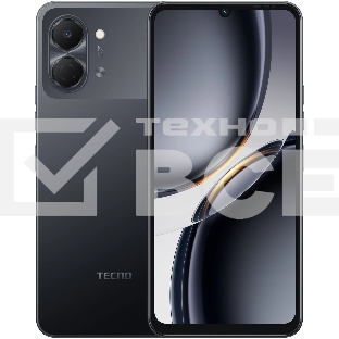 Смартфон Tecno Spark Go 3 64Gb 4Gb черный моноблок 3G 4G 2Sim 6.75' 720x1600 Android 15 13Mpix 802.11 a/b/g/n/ac NFC GPS GSM900/1800 Protect microSD max1024Gb