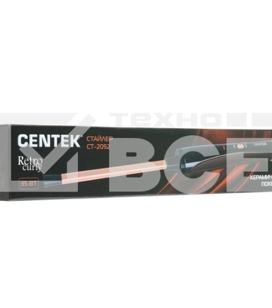 Щипцы для завивки волос Centek CT-2092 черный/коричневый, 9 мм, 200 °C, 1 режим
