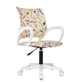 Кресло Domfy DK X-ROOM WH песочный Sticks 02 крестов. пластик пластик белый