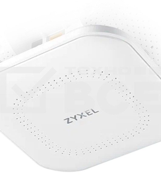 Точка доступа Zyxel NebulaFlex NWA90AX PRO, WiFi 6, 802.11a/b/g/n/ac/ax (2,4 и 5 ГГц), MU-MIMO, антенны 3x3, до 575+2400 Мбит/с, 1xLAN 2.5GE, PoE, защита от 4G/5G, БП в комплекте
