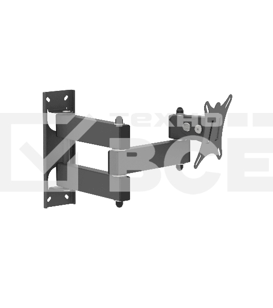 Кронштейн LE'STER LST-101.05 ТВ 10'- 32' vesa 100x100, черный, 2 колена