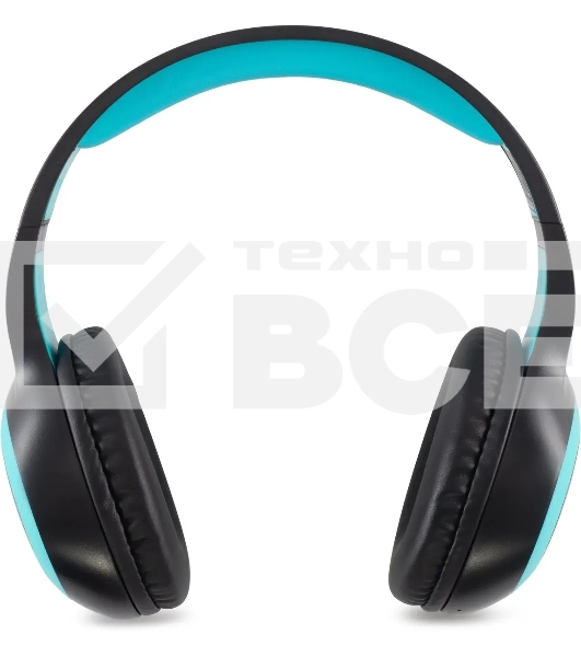 Гарнитура накладные Digma BT-15 черный/голубой беспроводные bluetooth оголовье