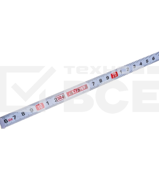 Лента мерная STAYER 2-34186-050геодезийная racer мет. редукт.мех. 3:1 50мх13мм