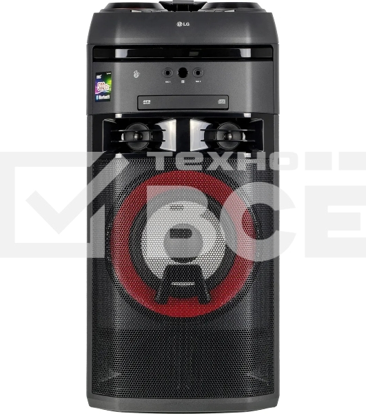 Мини-система LG OK65 X-BOOM -переноснаяс поддержкой караоке! Мощность 500Вт RMS, Bluetooth v.4.0/ / x2 USB / Аудио вход (3.5мм), х2 микр