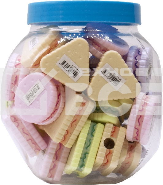 Точилка для карандашей ручная Silwerhof Cookies Монстрики 1 отверстие пластик ассорти туба