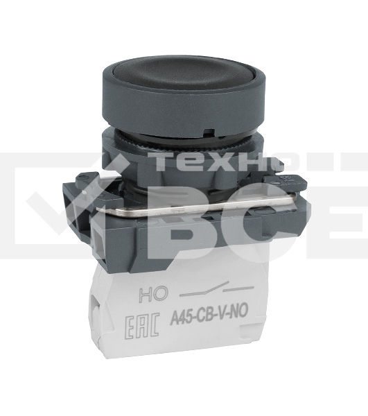 Кнопка КЭАЗ XB5AA21 OptiSignal D22 C5-P-210 черная пластик 1НО