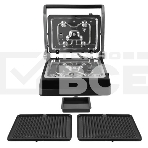 Электрический пресс-гриль Endever Grillmaster-245, серебристый/черный, 2300 Вт, терморегулятор, размер пов-ти 29,8х22 см, 2 шт/уп, фото3