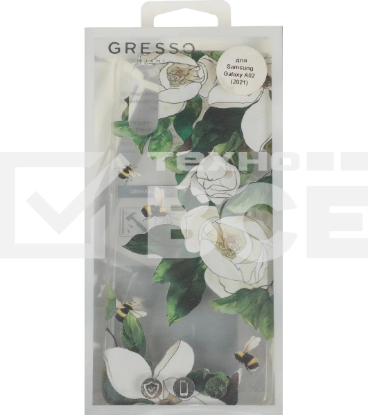 Чехол (клип-кейс) Gresso Air, для Samsung Galaxy A02, прозрачный/рисунок [gr17aaae9159]