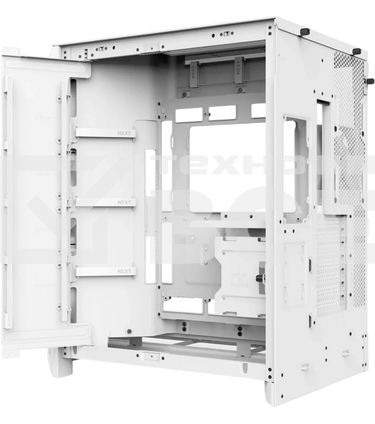 Компьютерный корпус без блока питания Case NZXT H9 Flow RGb+ (2025), Midi-Tower, TG, 6x140мм RGb + 1x120мм RGb, 2xUSB-A 3.2 + 1xUSB-C 3.2, E-ATX, ATX, mATX, mITX белый