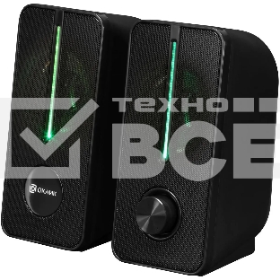 Акустическая система Оклик OK-120U 2.0 черный 6Вт