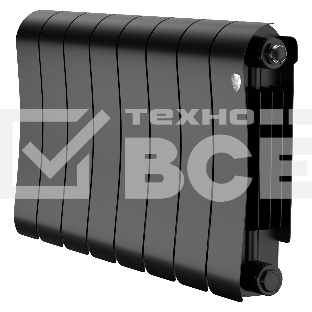 Радиатор биметаллический Royal Thermo Infinity 300 Noir Sable - 8 секц.