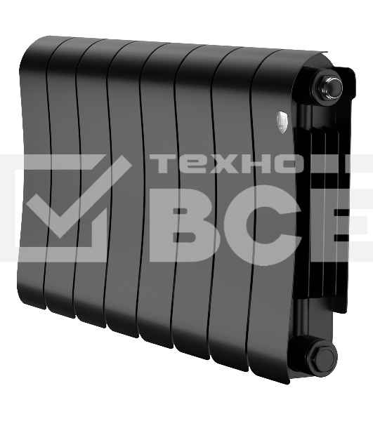 Радиатор биметаллический Royal Thermo Infinity 300 Noir Sable - 8 секц.