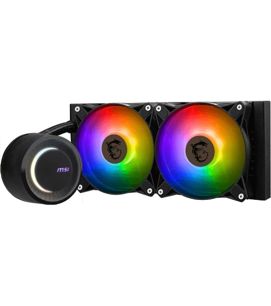Система жидкостного охлаждения MSI MAG CORELIQUID E240 2x ARGB Fan LGA 1200/1700 AM5/AM4 (306-7ZW5E17-C24)