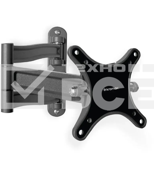 Кронштейн для телевизора Kromax TECHNO-1 темно-серый, 10'-26' макс. 15 кг, настенный, поворот и наклон