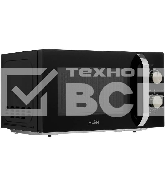 Микроволновая печь Haier HMB-MM208BA черный/серебристый, 20 л, 800 Вт, переключатели - поворотный механизм