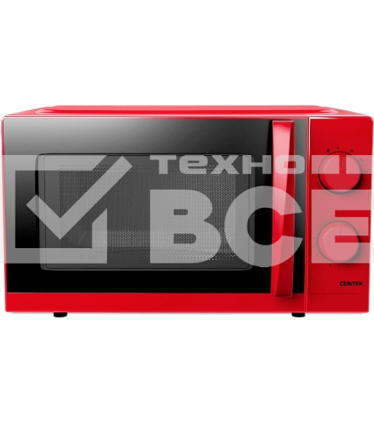 Микроволновая печь Centek CT-1571 красный, 20 л, 700 Вт, переключатели - поворотный механизм