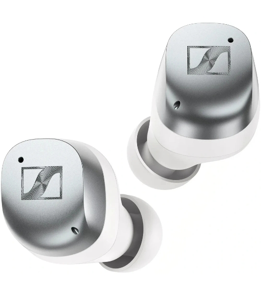 Наушники TWS Sennheiser Momentum True Wireless 4 серебристый/белый, внутриканальные, Bluetooth, активное шумоподавление, до 7.5 ч